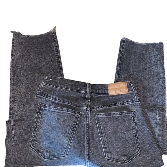 Madewell The Perfect Vintage Straight Jean in faded black size 25T - Picture 7 of 12